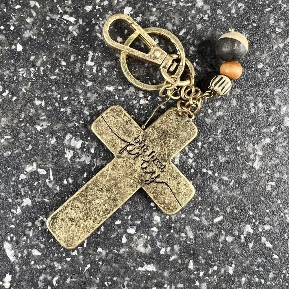 Gold Tone Religious Cross 